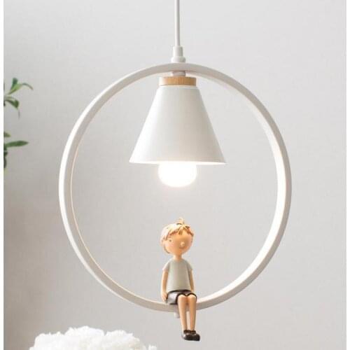 Warmly children hanging lamp boy light lustre Kids suspension luminaire Living Room Bar Cafe Restaurant iron E27 pendant lights