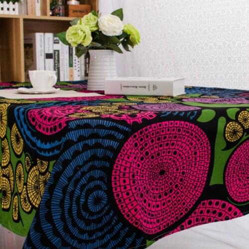 Hot Ethnic wind printing tablecloth Canvas party table cloth waterproof cover towel rectangular for children brush room dinner