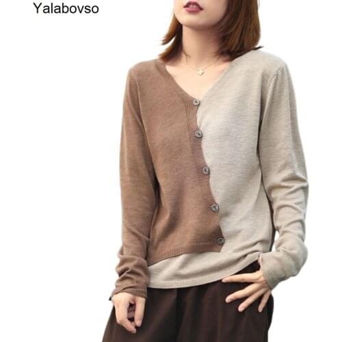Autumn And Winter 2020 Water Retro Womens Pullover Loose Long Sleeve Sweater Female O Neck Green Color Tops Yalabovso
