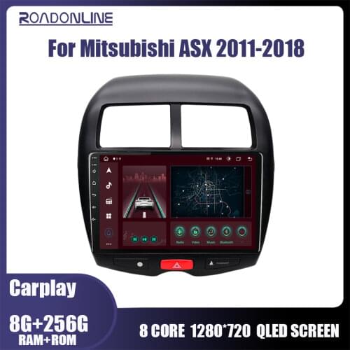 Roadonline Car Multimedia Player For Mitsubishi ASX 2011-2018 Android 10 Navigation System Octa Core 6G 128G Audio Stereo