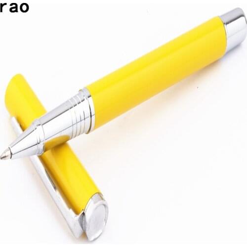 High quality 801 Yellow Student school office Medium nib Rollerball Pen New