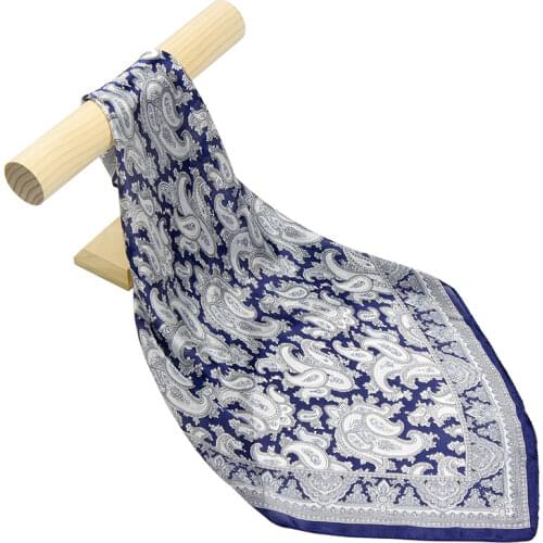 Natural Silk Scarf Women Bandana Female Paisley Hair Scarf for Women Silk Headband Fashion Womens Square Silk Face Mask Scarf