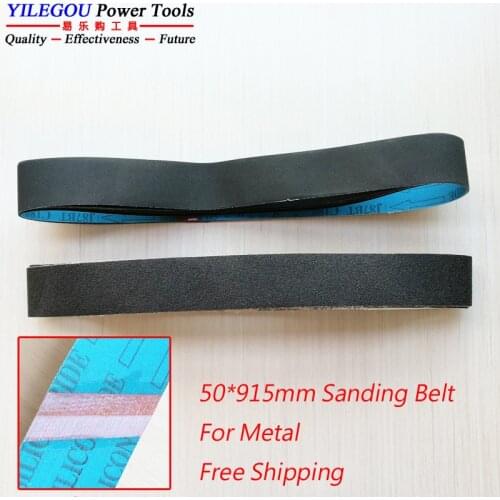 5 Pieces 50 x 915mm Sanding Belt. 2" x 36" Carborundum Sanding Screen For Metal. 915 Sanding Bands With Grit 100 180 240 320 400