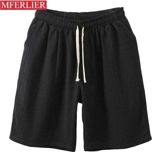 Summer shorts men large size 5XL 6XL 7XL 8XL 9XL 10XL 11XL 12XL cotton linen Elastic Waist men shorts