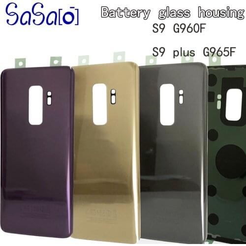 10pcs/lot Back Glass Replacement For Samsung Galaxy S9 G960 G960F / S9+ S9 Plus G965 G965F Battery Cover Rear Door Housing