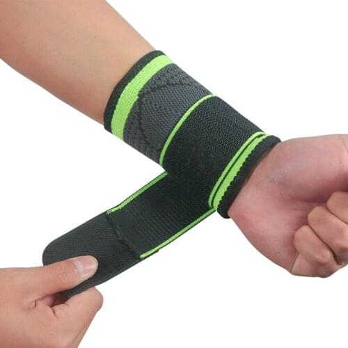 Adjustable Pressure Sports Bracer Fitness Wrist Band Sports Wrist Basketball Weightlift Wristband Elastic Bandage Bracer Belt
