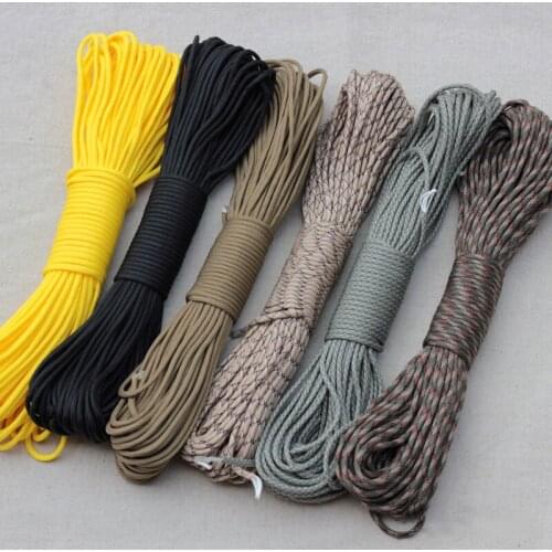 7 Strand Paracord 4mm Outdoor Survival Equipment Tent Rope Clothesline DIY Bracelet Knife Stick Handle Field Strapping Ropes