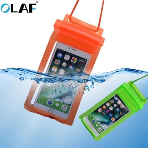 Olaf Waterproof case Underwater PVC Package Pouch Diving Bag For iPhone XS Max XR 7 Mobile Phone Case For Samsung Xiaomi Huawei