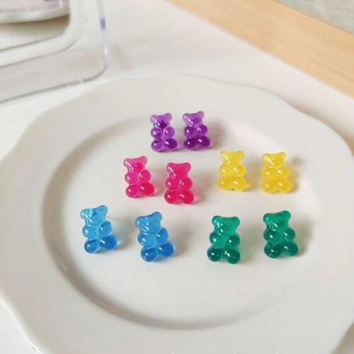 2021 New Fashion Cute S925 Silver Needle Rose Red Heart Acrylic Earrings Jewelry for Women