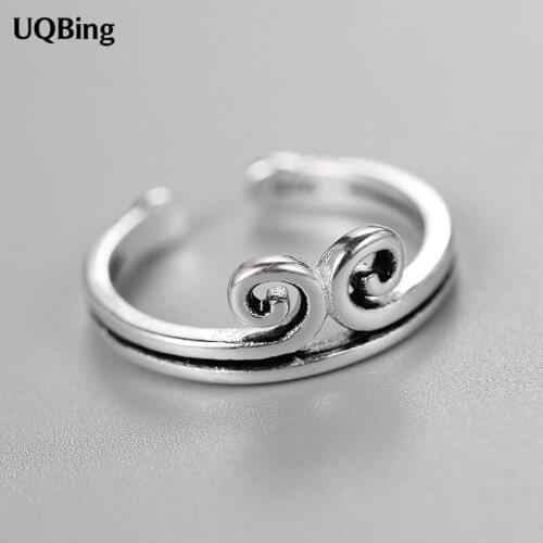 Free Shipping Retro 925 Silver Sterling Ring For Women Jewelry Finger Ring For Party Birthday Gift