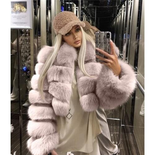 Imitation fur coat Short hat imitation fur coat imitation fox fur long sleeve patchwork womens coat