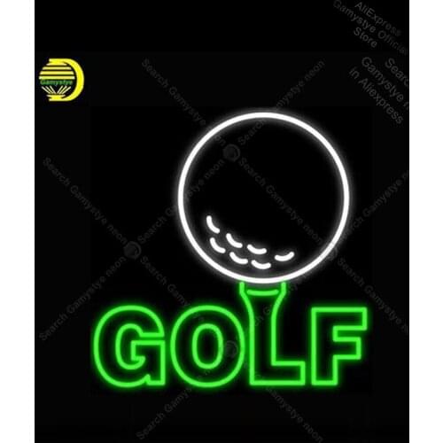 Star neon Lamps Golf with Ball Metal Frame Neon Sign Handicraft Store Glass Characteristic Neon Sign Light Outdoor a Frame Sign