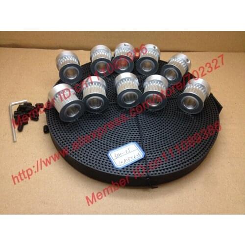 10pcs 24 teeth 3M Timing Pulley Bore 10mm + 10Meters HTD 3M timing belt Rubber width 15mm for laser engraving CNC machines