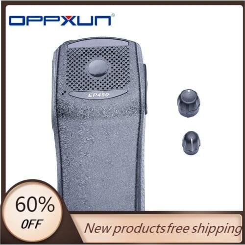 2021 OPPXUN Replacement Front Casing with the Knobs Repair Housing Cover Shell for Motorola EP450 Walkie Talkie Two Way Radio