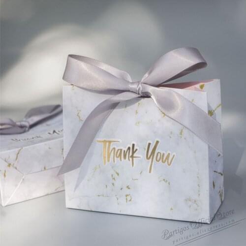 5Pcs Marble Gift Boxes Bowknot Valentines Day Wedding Candy Box Birthday Party BabyShower Supplies Wedding Engagement Decoration
