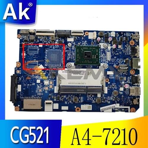 Akemy CG521 NM-A841 Motherboard For Lenovo 110-15ACL Laptop Motherboard CPU A4-7210 DDR3 100% Test Work