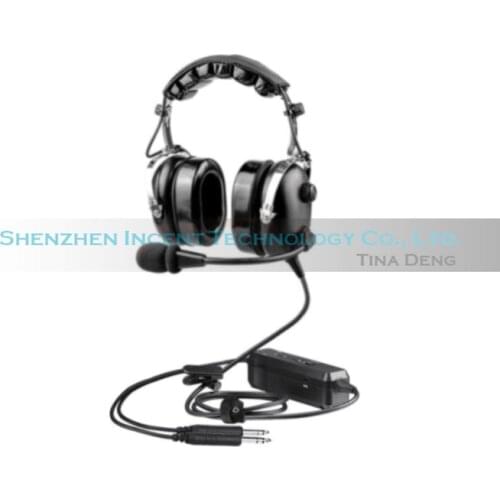 VOIONAIR Black Pilot Headset ANR Aviation Headset (Active Noise Reduction) with Bluetooth