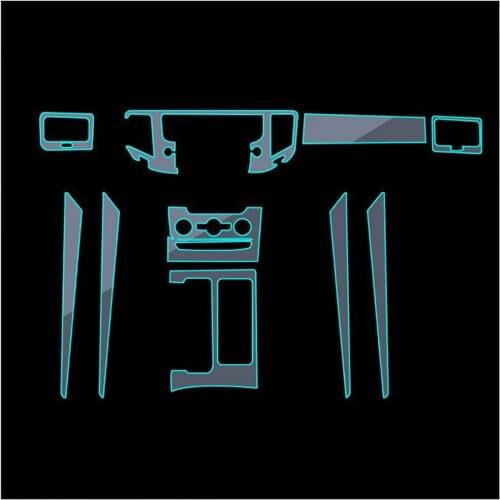 Car-Styling New Car Interior Trim Dashboard Clear Paint Protective Film Stickers for VolksWagen Teramont 2017