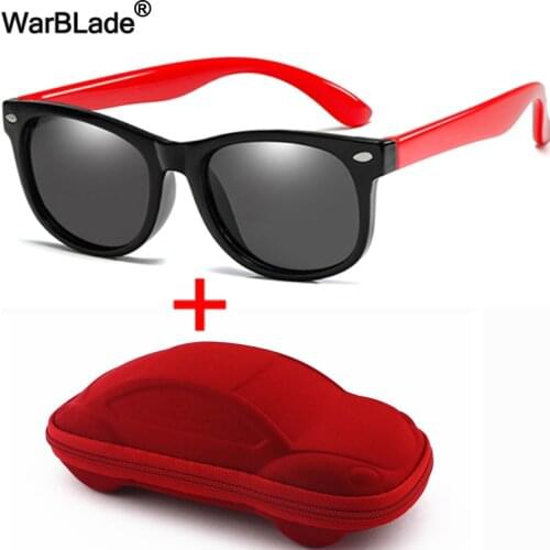 WarBlade New Children Polarized Sunglasses Kids Sun Glasses Boys Girl Baby Silicone Safety Glasses 100% UV400 Eyewear with Case
