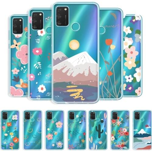 For Huawei Honor 9A Case Clear TPU Cover For Honor 9A 9a Transparent Soft Silicone Case For Honor 9A Fashion Fundas MOA-LX9N 6.3
