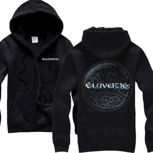 4 design Outerwear Zipper Hoodies Eluveitie Cotton Rock Shell jacket punk sudadera hardrock sweatshirt fleece Folk metal