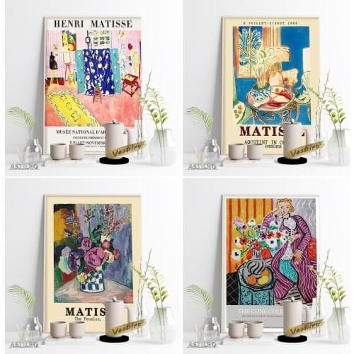 Henri Matisse Expressionism Exhibition Museum Poster The Artists Studio Wall Art Print Canvas Painting Gallery Retro Home Decor