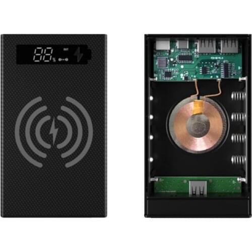 Spliced Combined DIY 18650 Battery Case Wireless Charging Power Bank Shell Portable External Box Powerbank Protector