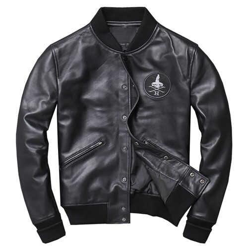 Genuine Leather Jacket Pilot Real Sheepskin Autumn Winter Motorcycle Vintage Male Baseball Jackets Coats Biker Big Plus Size 5XL