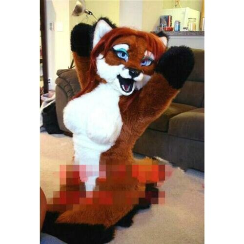 MascotBJ Women Outdoor Party Fox Dog Fursuit Furry Mascot Costume Cosplay Party Dress New