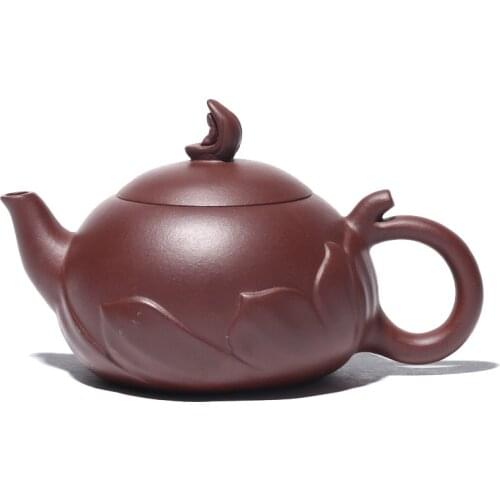 New Product Flower Teapot Wholesale Yixing Famous Master Hand-painted Purple Clay Teapot One-leaf Bodhi Teapot Tea Set