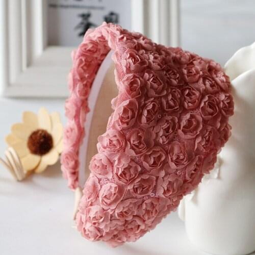 Original Hand Made Stereo Rose Flower Headband Hair Accessories