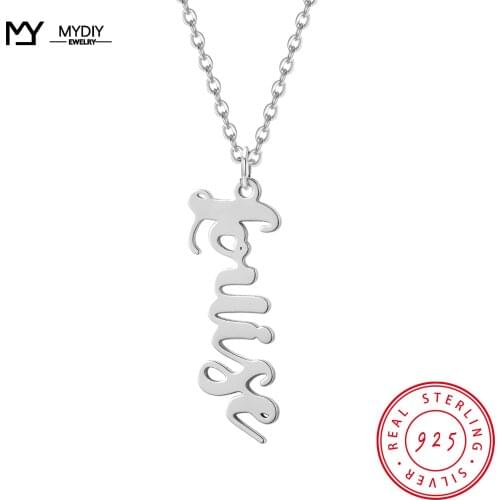Charms for Jewelry Personalized Necklace 925 Stering Silver Jewelr Making Customized Nameplate Mom Gift Choker Initial Necklace