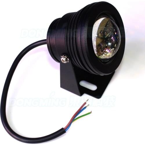 10pcs Black cover underwater led light white/warm white AC85-265V 10W pool lights convex lens underwater led lamp