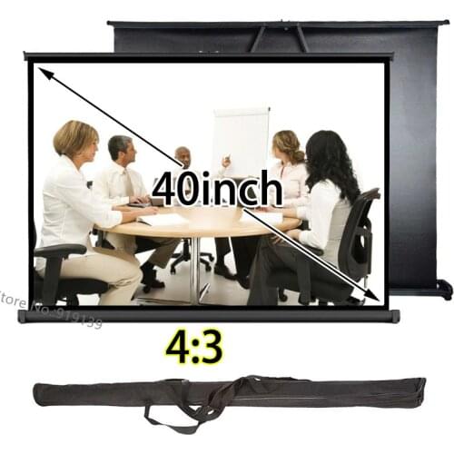 Simple Portable Projector Screen 32x24inch Viewable Pull Up Front Projection Screens Good Quality For Education