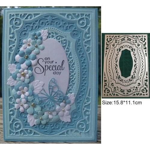 Lace frame Flower Metal Cutting Dies for Scrapbooking DIY Photo Album Card Making Decorative Stencil New