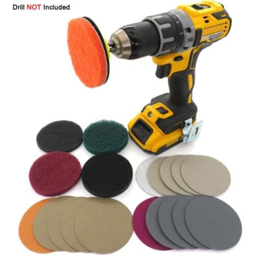 Car Headlight Repair Cleaner Refurbished 3" 21-Piece Sandpaper Cleaning Pad Set For Auto Body Care Headlight Assembly Repair