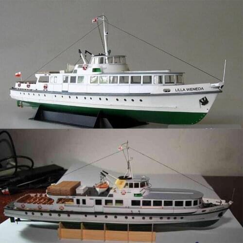 40cm 1 Set Polish Coast Ferry Boat Model 3D Model Boat Coast Papercraft Ferry Puzzle Assemble Weneda Game 3D Ship Lilla Pol B1O1