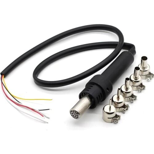 Heat Gun Hot Air Hair Dryer Soldering Hairdryer Gun Handle For Rework Soldering Station 850 Desoldering Tool+ 5 pcs Nozzles