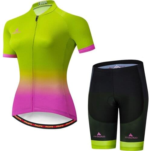 MILOTO 2021 Women Summer Short Sleeve Cycling Jersey Bicycle Road MTB Bike Shirts Outdoor Sports Ropa Ciclismo Bike Clothing