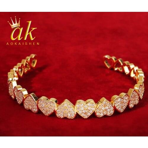 Heart Bracelets for Women Hip Hop Rock Street Jewelry