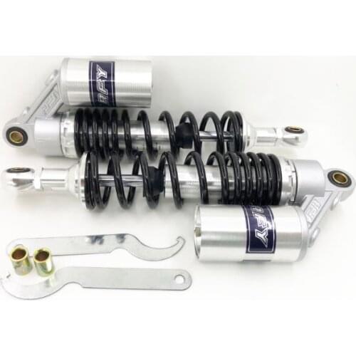 1pair 320mm 12.5 "Motorcycle 7mm Spring Air Shock Absorber for yamaha xj600 dt sr500 cb400 honda cx500 black & Silver