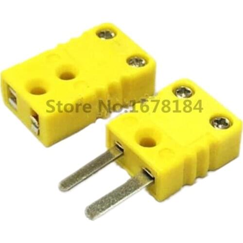2PC thermocouple K type temperature sensor connector Female Male socket quick connector