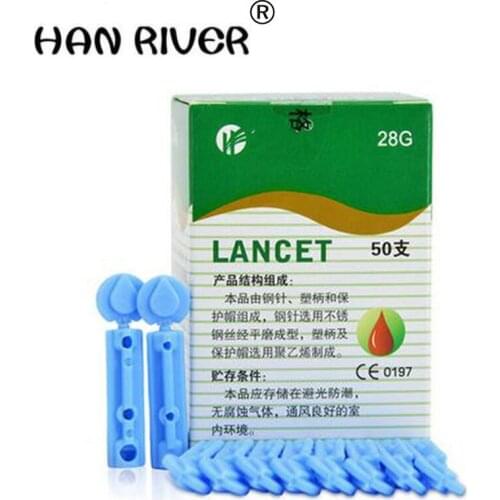50 PC box * 4 = 200 PCS bleed blood lancet sterile disposable needle free shipping