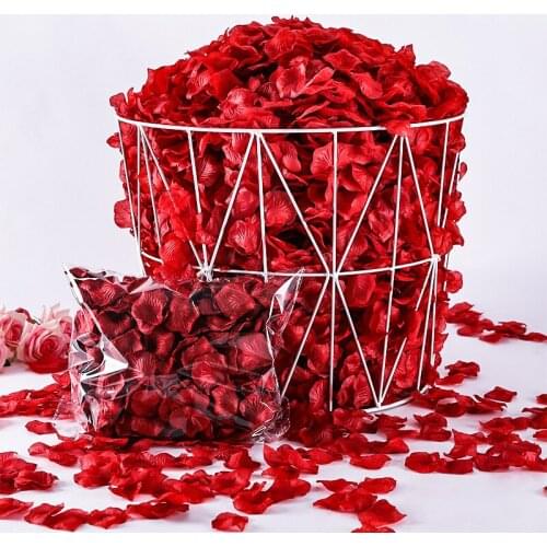 500g 7000Pcs/Bag Hand Made 2021 New Rose Petals for Wedding Artificial Silk Flower Marriage Decoration Valentine