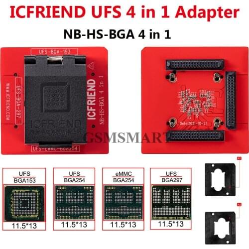 Original UFS adapters socket ICFriend ICs-UFS 3 IN 1 support UFS BGA254 BGA153 BGA95 with EASY JTAG PLUS box work