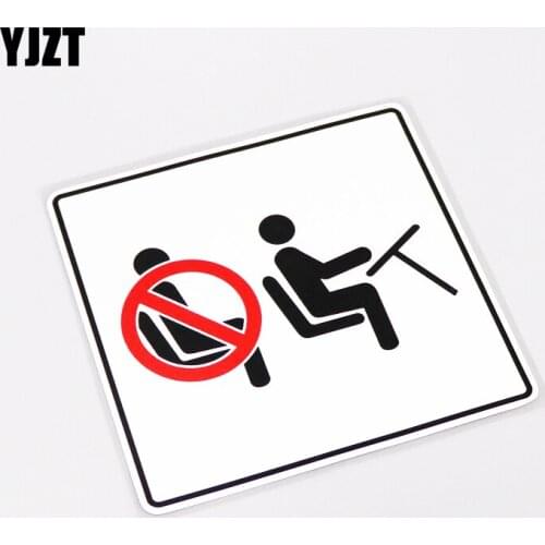 YJZT 13CM*12.5CM Personality Warning Mark OPERATOR ONLY ON PASSENGERSD PVC Decal Car Sticker 13-0369