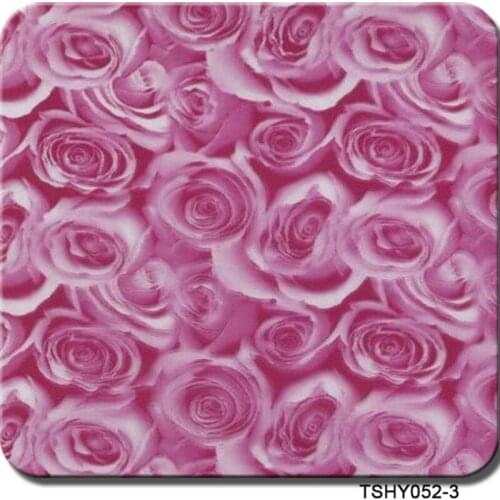 Free shipping 0.5mX2m pink rose hidrografik film CSHY052-3 water transfer heat transfer vinyl