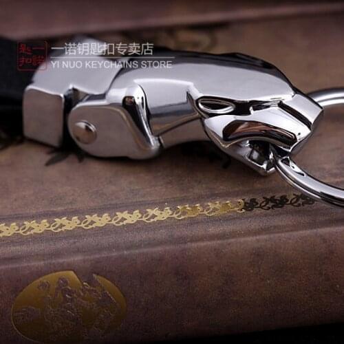5 genuine leather cowhide quality metal keychain gift key chain
