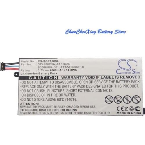 Cameron Sino 4000mAh Battery SP4960C3A for Samsung Galaxy Tab 7.0, GT-P1000, GT-P1000N, GT-P1010, SGH-T849, GT-P1010CWAXAR
