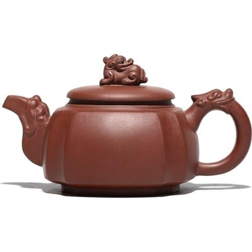 Yixing dragon teapot handmade kung fu kettle zisha pot purple clay teaware